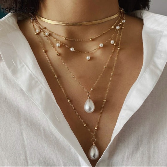 zdazzled Jewelry - Pearls Layered Adjustable Necklace New